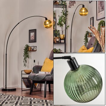 Koyoto Staande lamp, Booglampen Zwart, 1-licht