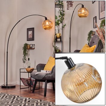 Ripoll Staande lamp, Booglampen Zwart, 1-licht