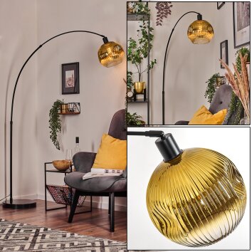 Ripoll Staande lamp, Booglampen Zwart, 1-licht