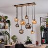 Ripoll Hanglamp, Kogellampje, Hanglamp Natuurlijke kleuren, Zwart, 8-lichts
