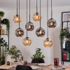 Ripoll Hanglamp, Kogellampje, Hanglamp Natuurlijke kleuren, Zwart, 8-lichts