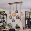 Ripoll Hanglamp, Kogellampje, Hanglamp Natuurlijke kleuren, Zwart, 8-lichts