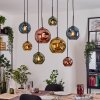 Ripoll Hanglamp, Kogellampje, Hanglamp Natuurlijke kleuren, Zwart, 8-lichts