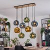 Ripoll Hanglamp, Kogellampje, Hanglamp Natuurlijke kleuren, Zwart, 8-lichts