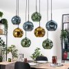Ripoll Hanglamp, Kogellampje, Hanglamp Natuurlijke kleuren, Zwart, 8-lichts