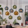 Ripoll Hanglamp, Kogellampje, Hanglamp Natuurlijke kleuren, Zwart, 8-lichts