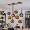Ripoll Hanglamp, Kogellampje, Hanglamp Natuurlijke kleuren, Zwart, 8-lichts