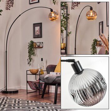 Ripoll Staande lamp, Booglampen Zwart, 1-licht