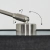Bassagoda Staande lamp, Booglampen Nikkel mat, Zwart, 1-licht, Stoffen kap