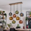 Ripoll Hanglamp, Kogellampje, Hanglamp Natuurlijke kleuren, Zwart, 8-lichts