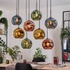 Ripoll Hanglamp, Kogellampje, Hanglamp Natuurlijke kleuren, Zwart, 8-lichts