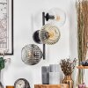 Ripoll Kogellampje, Wandlamp Amber, Duidelijk, Rookkleurig, 3-lichts