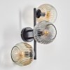 Ripoll Kogellampje, Wandlamp Amber, Duidelijk, Rookkleurig, 3-lichts