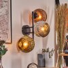 Ripoll Kogellampje, Wandlamp Chroom, Goud, Koperkleurig, Rookkleurig, 3-lichts