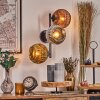 Ripoll Kogellampje, Wandlamp Chroom, Goud, Koperkleurig, Rookkleurig, 3-lichts