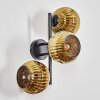 Ripoll Kogellampje, Wandlamp Goud, 3-lichts
