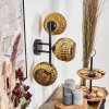Ripoll Kogellampje, Wandlamp Goud, 3-lichts