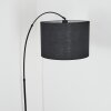 Bassagoda Staande lamp, Booglampen Zwart, 1-licht, Stoffen lampenkap