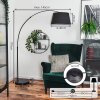 Bassagoda Staande lamp, Booglampen Zwart, 1-licht, Stoffen kap