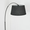Bassagoda Staande lamp, Booglampen Zwart, 1-licht, Stoffen kap
