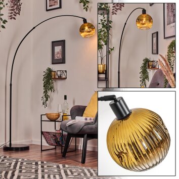 Ripoll Staande lamp, Booglampen Zwart, 1-licht