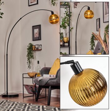 Ripoll Staande lamp, Booglampen Zwart, 1-licht