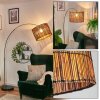 Cando Staande lamp, Booglampen Chroom, Zwart, 1-licht