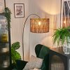 Cando Staande lamp, Booglampen Chroom, Zwart, 1-licht