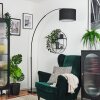 Bassagoda Staande lamp, Booglampen Zwart, 1-licht, Stoffen kap