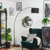 Bassagoda Staande lamp, Booglampen Zwart, 1-licht, Stoffen kap