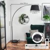Bassagoda Staande lamp, Booglampen Zwart, 1-licht, Stoffen lampenkap