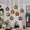 Ripoll Hanglamp, Kogellampje, Hanglamp Natuurlijke kleuren, Zwart, 8-lichts