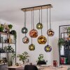 Ripoll Hanglamp, Kogellampje, Hanglamp Natuurlijke kleuren, Zwart, 8-lichts