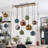 Ripoll Hanglamp, Kogellampje, Hanglamp Natuurlijke kleuren, Zwart, 8-lichts