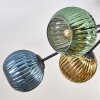 Koyoto Plafondlamp, Kogellampje 85 cm Blauw, Goud, Groen, 8-lichts