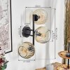 Ripoll Kogellampje, Wandlamp Amber, Duidelijk, 3-lichts