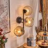 Ripoll Kogellampje, Wandlamp Amber, Duidelijk, 3-lichts