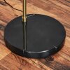 Bassagoda Staande lamp, Booglampen Messing, Zwart, 1-licht, Stoffen kap