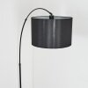 Soungou Staande lamp, Booglampen Zwart, 1-licht, Stoffen lampenkap