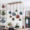 Ripoll Hanglamp, Kogellampje, Hanglamp Natuurlijke kleuren, Zwart, 8-lichts