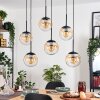 Gastor Hanglamp, Kogellampje, Hanglamp Amber, Duidelijk, 6-lichts
