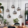 Gastor Hanglamp, Kogellampje, Hanglamp Chroom, Duidelijk, Rookkleurig, 6-lichts