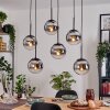 Gastor Hanglamp, Kogellampje, Hanglamp Chroom, Duidelijk, Rookkleurig, 6-lichts