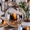 Gastor Hanglamp, Kogellampje, Hanglamp Chroom, Duidelijk, Rookkleurig, 6-lichts