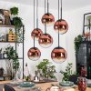 Gastor Hanglamp, Kogellampje, Hanglamp Duidelijk, Koperkleurig, 6-lichts