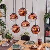 Gastor Hanglamp, Kogellampje, Hanglamp Duidelijk, Koperkleurig, 6-lichts
