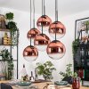 Gastor Hanglamp, Kogellampje, Hanglamp Duidelijk, Koperkleurig, 6-lichts