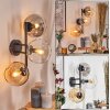 Koyoto Kogellampje, Wandlamp Amber, Duidelijk, Rookkleurig, 3-lichts