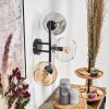 Koyoto Kogellampje, Wandlamp Amber, Duidelijk, Rookkleurig, 3-lichts