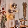Koyoto Kogellampje, Wandlamp Amber, Duidelijk, Rookkleurig, 3-lichts